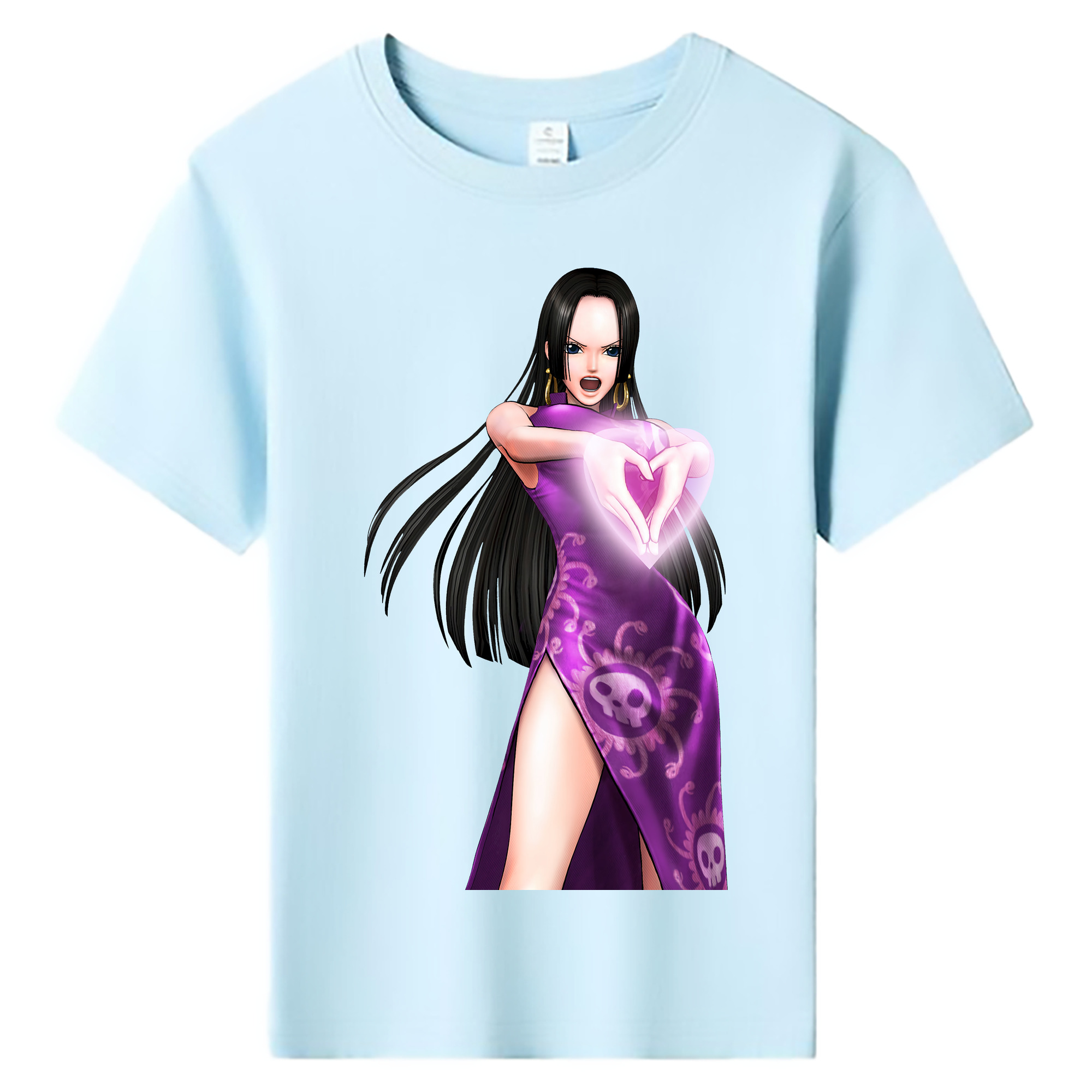 ワンピース ボア・ハンコック ONE PIECE Boa·Hancock 綿100％キッズTシャツ（フロントプリント）